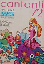 figurina ''Menù a Tendina'' cantanti 1972 Panini 1/2