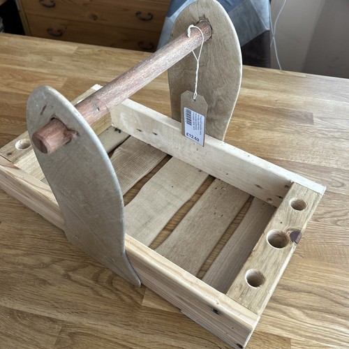 Wooden garden trug tote - wooden,
