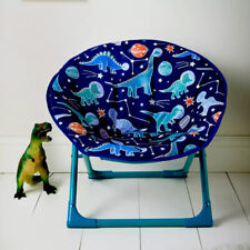 Foldable Dinosaur Moon Chair for Kids Durable Bedroom Playroom Outdoor Seat