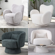 Swivel Cuddle Chair Round Accent Tub Armchair Rotating Boucle Sofa Bedroom Study