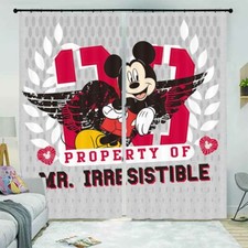 Mickey Mouse Nice Wings 3D Curtain Blockout Photo Printing Curtains Drape Fabric