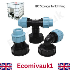 IBC Straight Elbow Tank Adapter Outlet Hose Water Fittings Connector