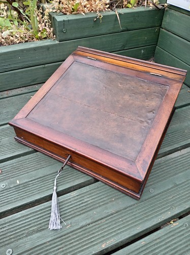 Antique mahogany small writing - small,