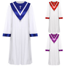 Womens Mens Choir Robe Church Chorus Performance Costume Fancy Dress Gown