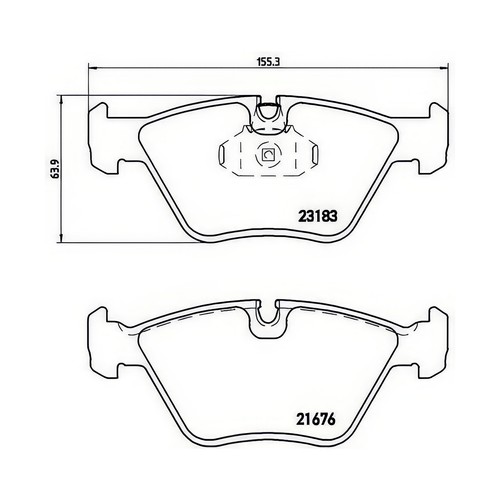 Brembo p06043 brake pad - brake,