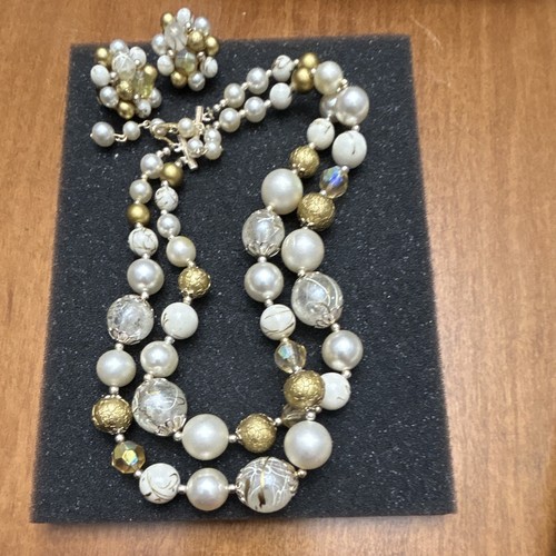 White gold beaded - white/gold,