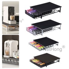 Coffee Machine Stand & Capsule Pod Holder Storage Drawer Nespresso, Dolce Gusto