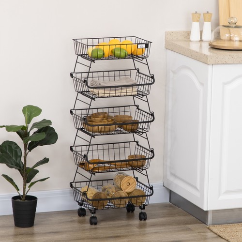 Homcom tier storage trolley - homcom,