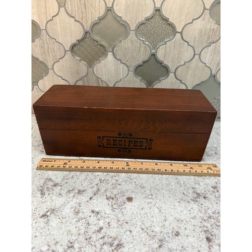 Vintage wooden recipe - recipe, long