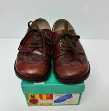 Vintage Clarks Childrens Shoes Tan Leather Lee Brogue
