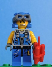 LEGO minifigures Power Miners pm022 Power Miner Rex, Goggles - set 8963-dinamite