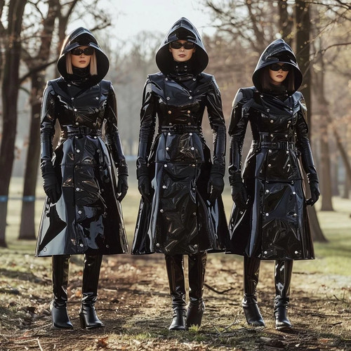 Pvc vinyl women patient trench - pvc,