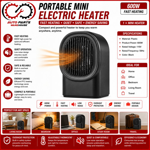 Portable electric heater 600w - heater,