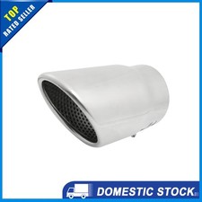 Universal 70-92mm Adjustable Clamp Stainless Steel Exhaust Tip Muffler Pack of 1