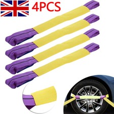 4pcs Truck Car Tire Wheel Link Straps Trailer Recovery Ratchet Tie Down Straps