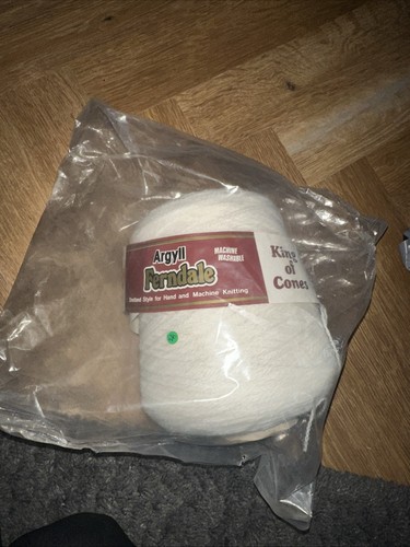White machine knitting wool - machine,