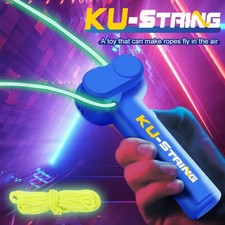 Adjustable Speed Glow-in-the-Dark Rope Launcher Luminous Rope Lasso  Kid Adult