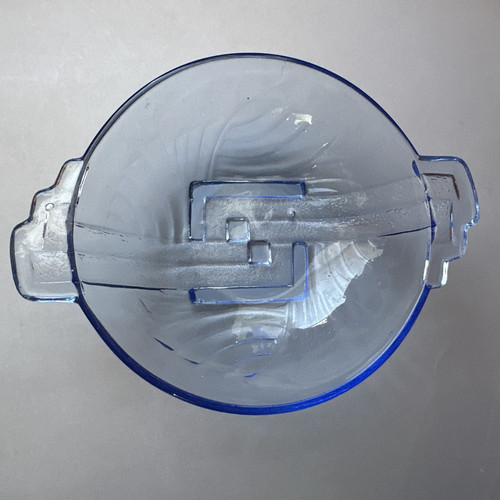 Five art deco pressed glass - five,