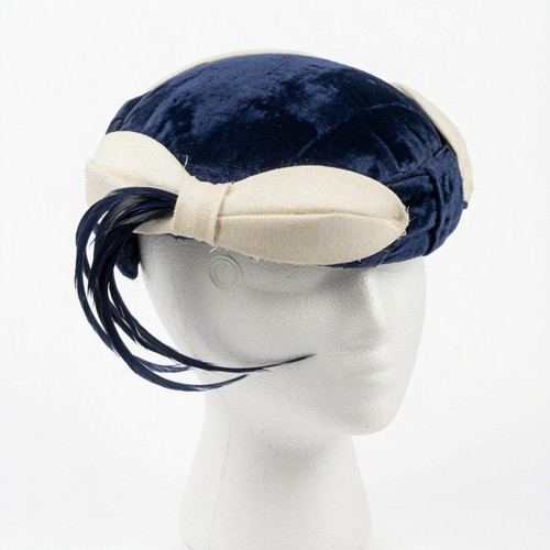 Vintage navy blue velvet - vintage,