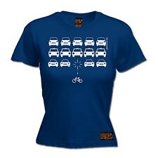Bike Invaders Ladies T-SHIRT Bicycle Cycling Her Retro Game Funny Gift birthday