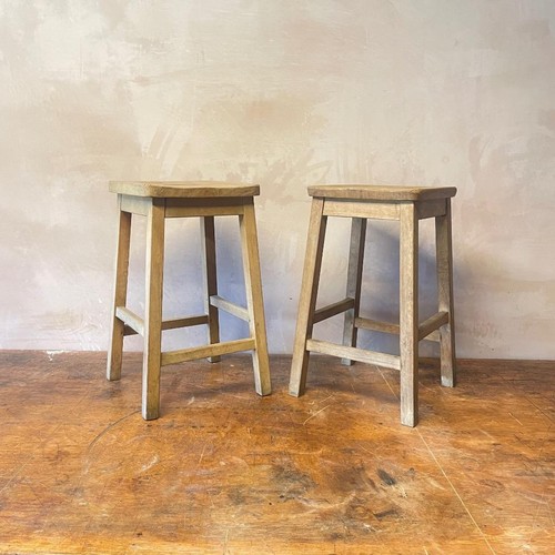 Pair vintage rustic wooden - of,