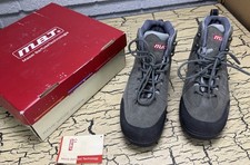 MBT Gray Leather Lace Up Round