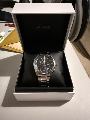 Seiko quartz chronograph blue - seiko,