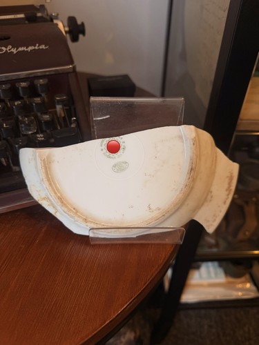 German rad porcelain plate - porcelain,