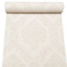 Cream Floral Damask Wallpaper