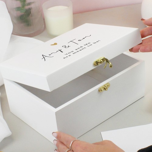 Personalised gold heart white - gold,