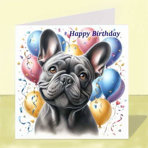 French bulldog dog birthday - french,