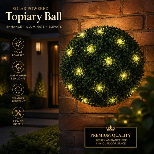 Solar powered topiary ball - solar,