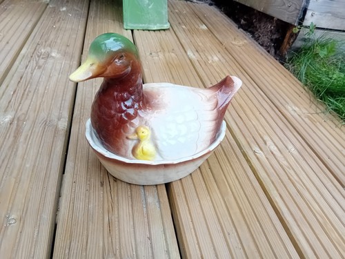 Vintage ceramic mallard duck - ceramic,