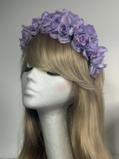 Large Lilac Rose Flower Crown