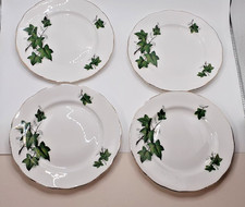Crown Royal Ivy Leaf Bone China 4x Tea Plates Vintage Charity Sale