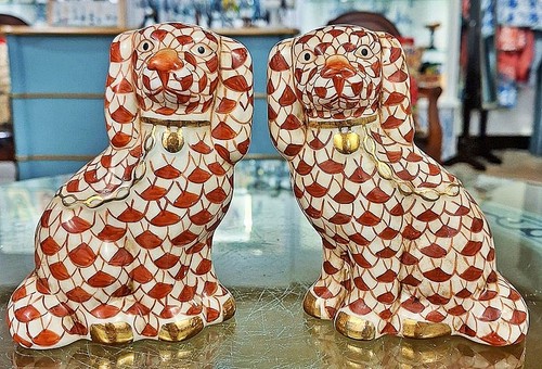 Two vermillion hand - two, painted