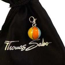 Thomas Sabo Charm 925 Silver Multicoloured Beach Ball Charm Pendant New In Pouch