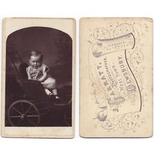 CDV Victorian Child in Pram