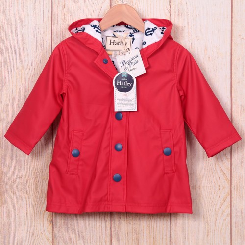 Hatley raincoat red anchors - hatley,
