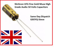Nichicon UFG Fine Gold Muse High Grade  Audio 50 Volts Capacitors Free Post