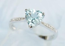 1.2ct Heart Blue Aquamarine