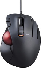 ELECOM EX-G Wired Trackball Mouse, Ergonomic Thumb Control, Smooth Tracking Roll