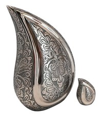 Urn for Ashes Silver Teardrop