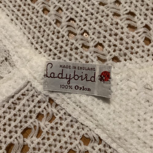 Vintage ladybird white square - ladybird,