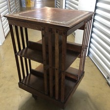 OAK REVOLVING CANTERBURY