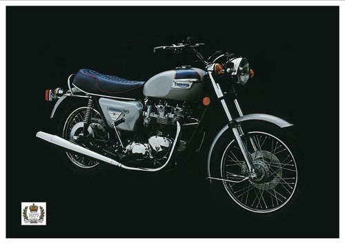 Triumph poster t140 silver - triumph,