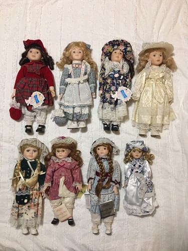 Porcelain dolls each - dolls,