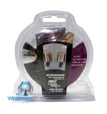 AUDIOBAHN 4 PCS 5 AMP AGU CAR AUDIO STEREO SPEAKER AMPLIFIER FUSES BLUE LED NEW 