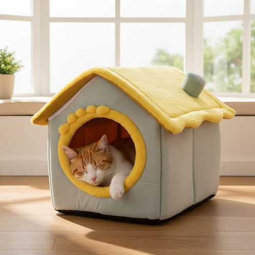 Plush pet cave house washable - cave,