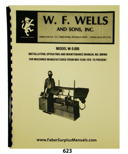 Wells horizontal bandsaw - wf,